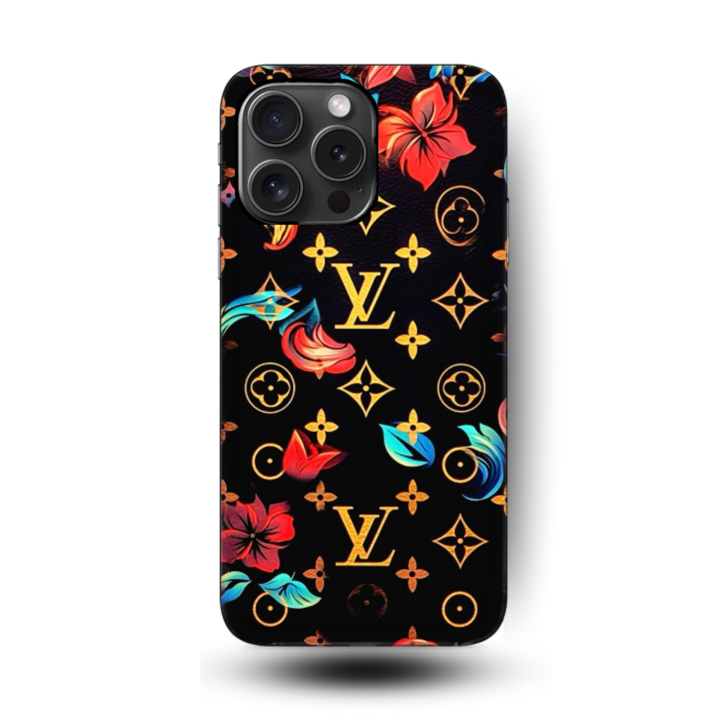 LV logo fantasia fiori gold