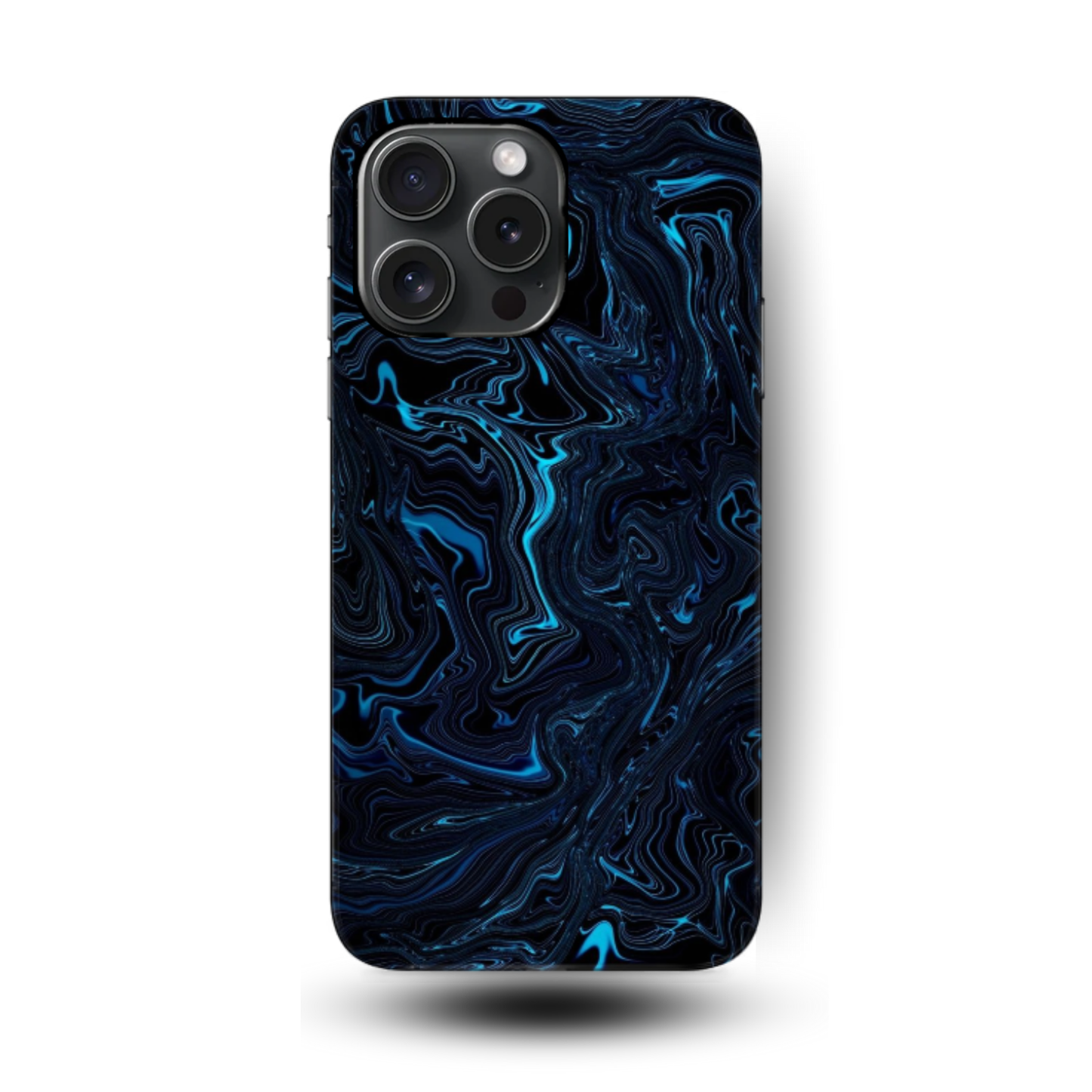 Neon blu wave crashing