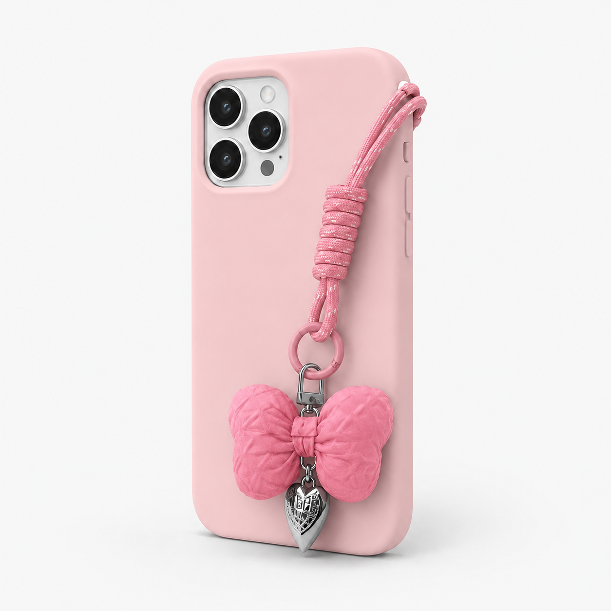 Charm Bow Fiocco e Cuore metal