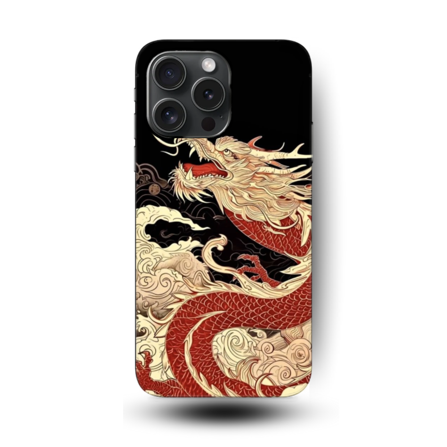 Drago Orientale bianco e rosso