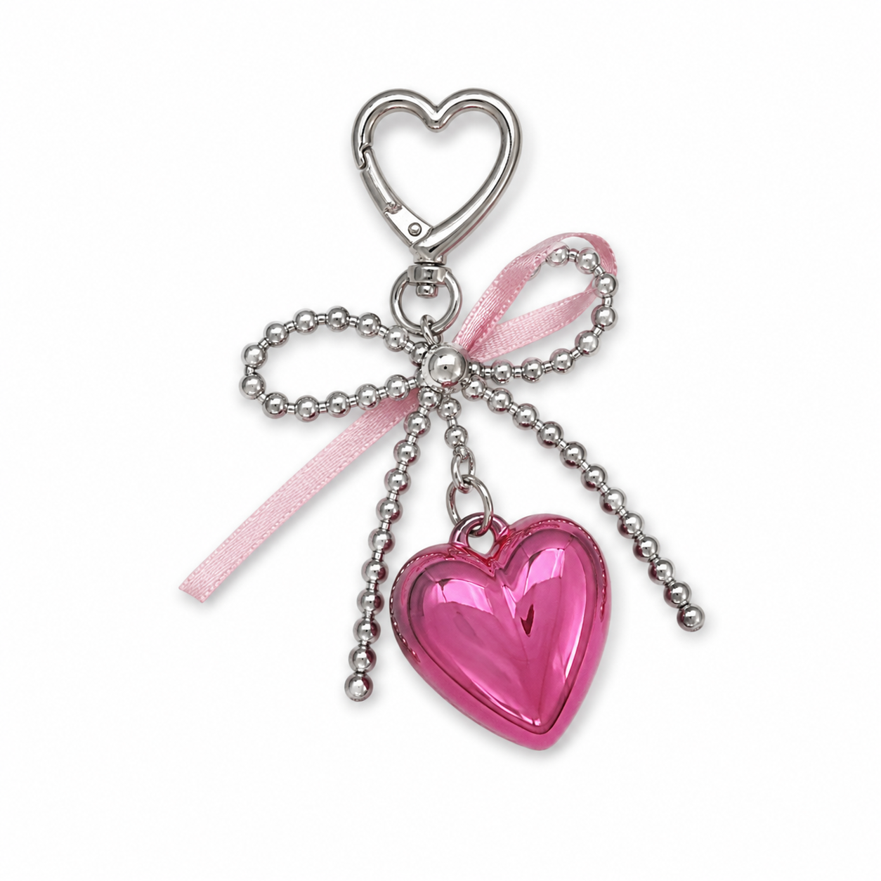 Charm Love Bow con Cuore e Fiocco
