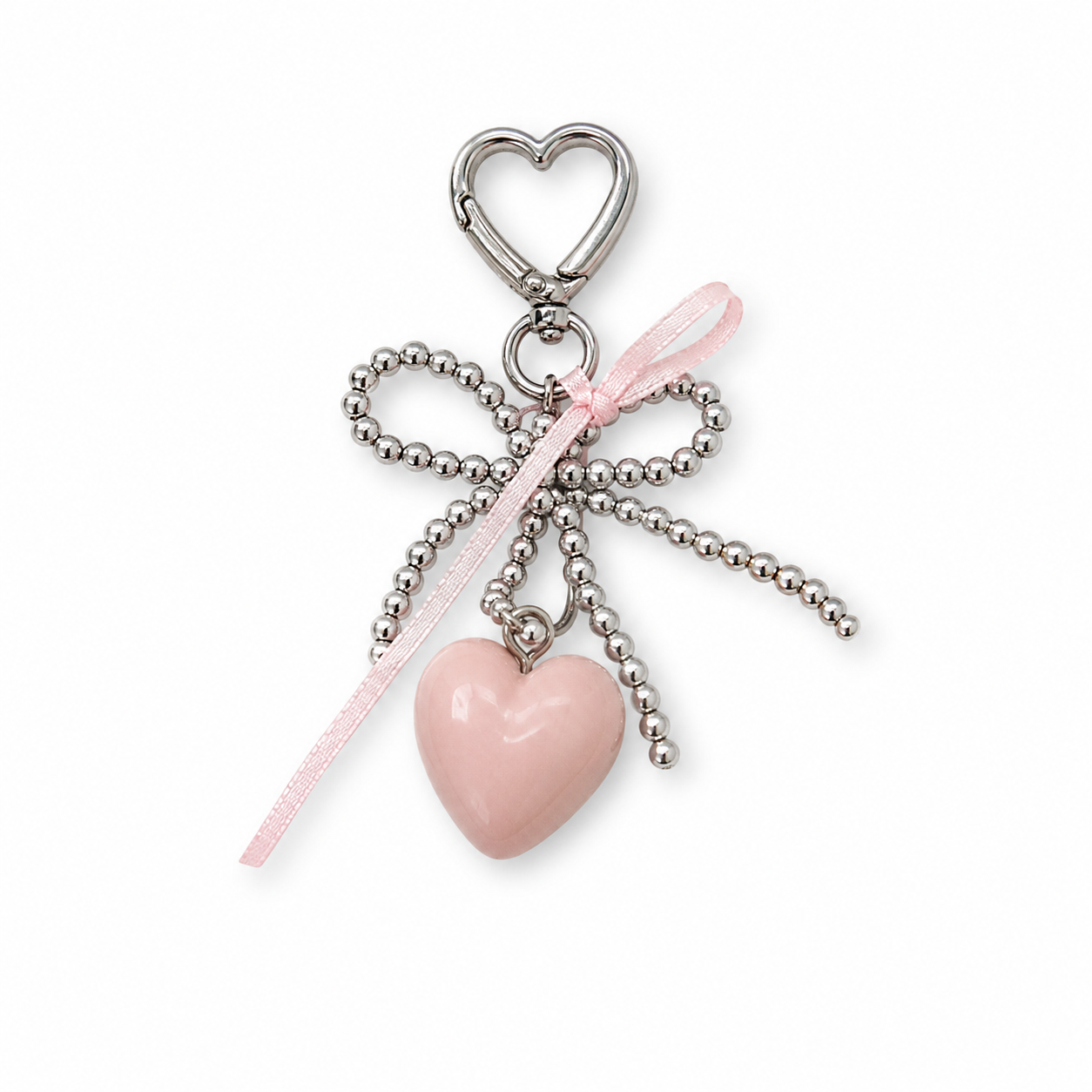 Charm Love Bow con Cuore e Fiocco