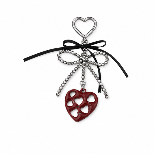 Charm Love Bow con Cuore e Fiocco