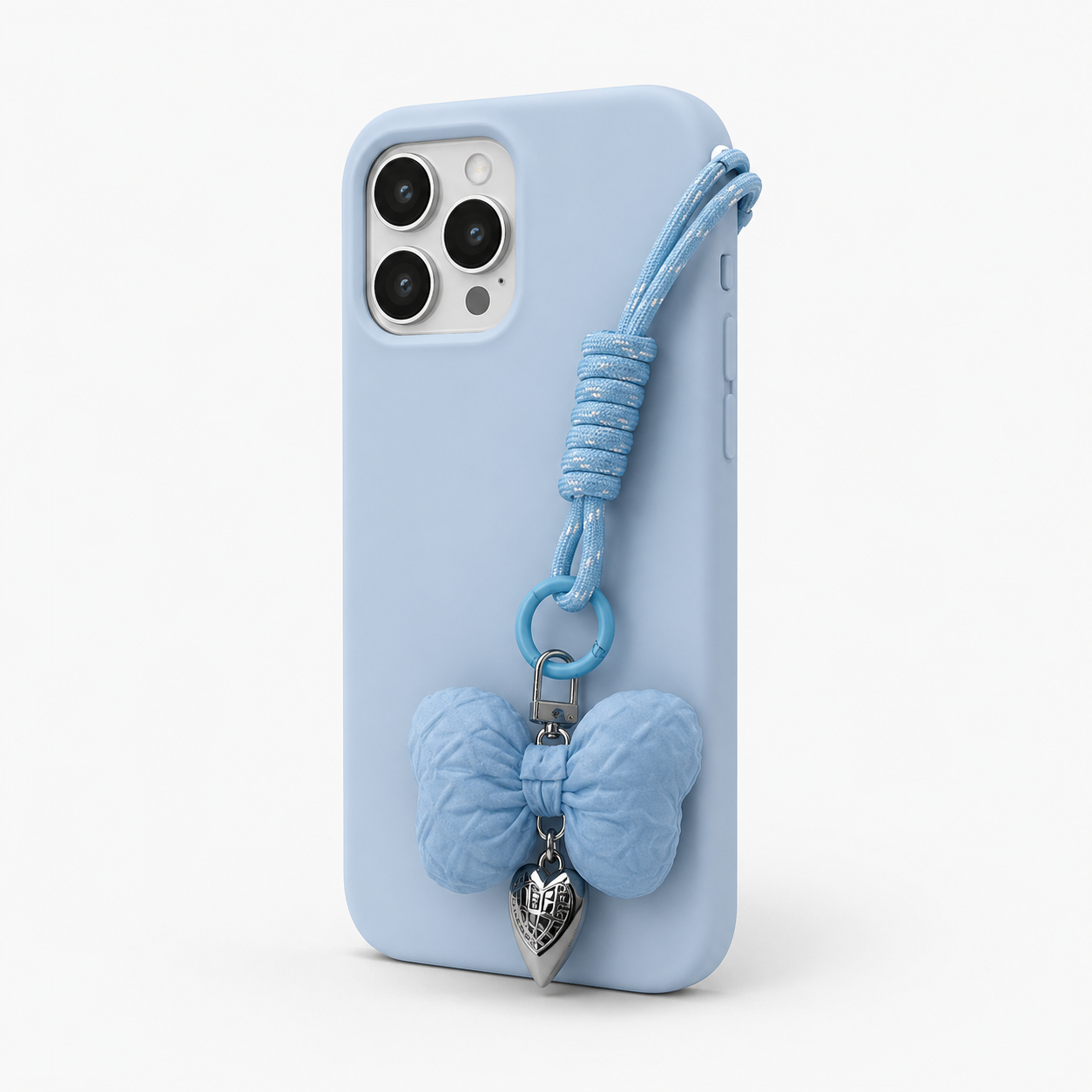 Charm Bow Fiocco e Cuore metal