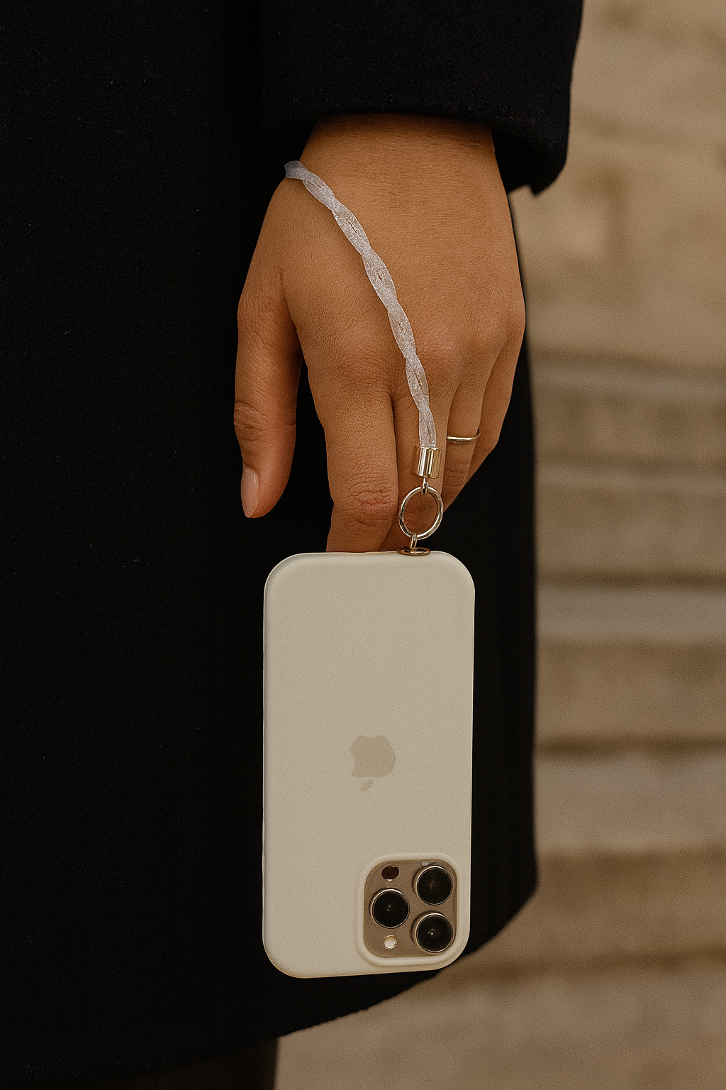 Porta smartphone da polso intrecciato